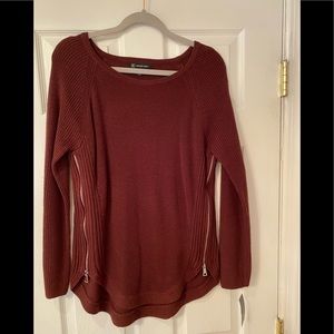 INC sweater with side zipper Size Large
